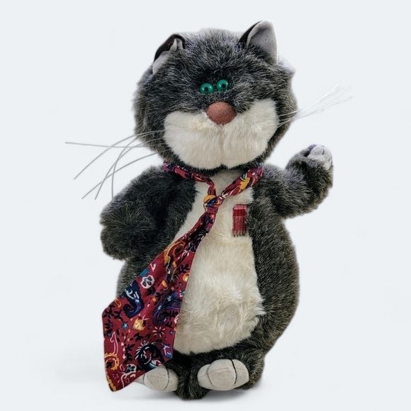 Vintage Hallmark Lester The Whiz Personality Cat 1986 Plush Toy Stuffed Animal - Picture 16 of 16